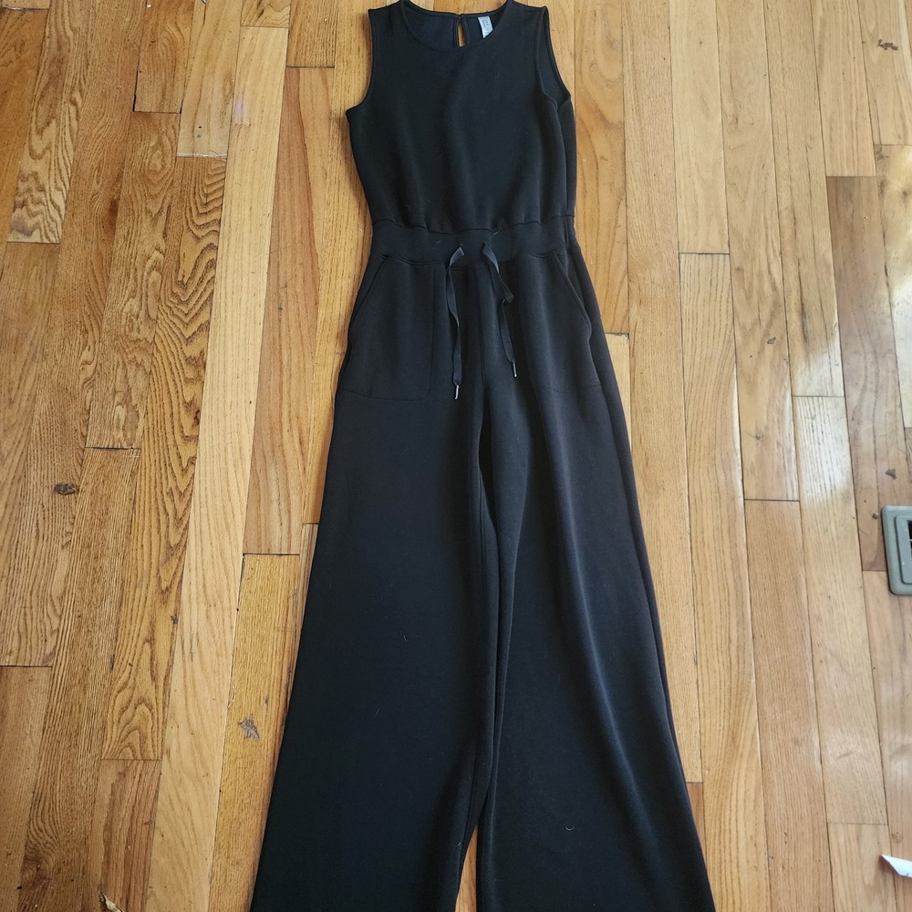 Spanx Air Essentials Airluxe Black Sleeveless Jumpsuit Small